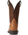 Image #3 - Ariat Men's Ostrich Quill Quantum Primo Exotic Western Boot - Broad Square Toe , Brown, hi-res