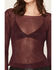 Image #3 - Idyllwind Women's Hollyhock Long Sleeve Rhinestone Top, Wine, hi-res