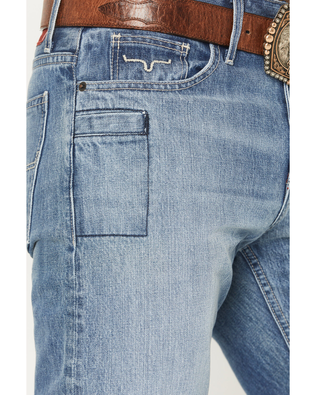 Kimes Ranch Men's James Light Wash Straight Bootcut Rigid Denim Jeans