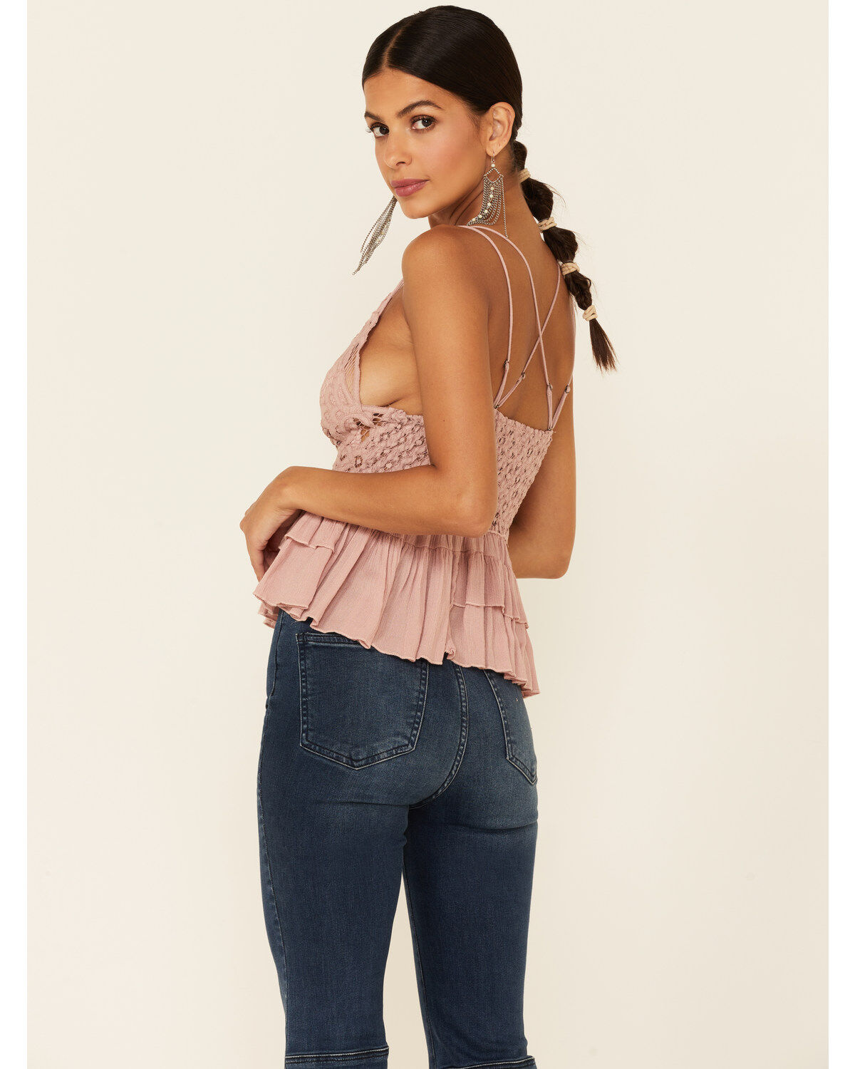 Image #4 - Free People Women's Adella Cami, Mauve, hi-res