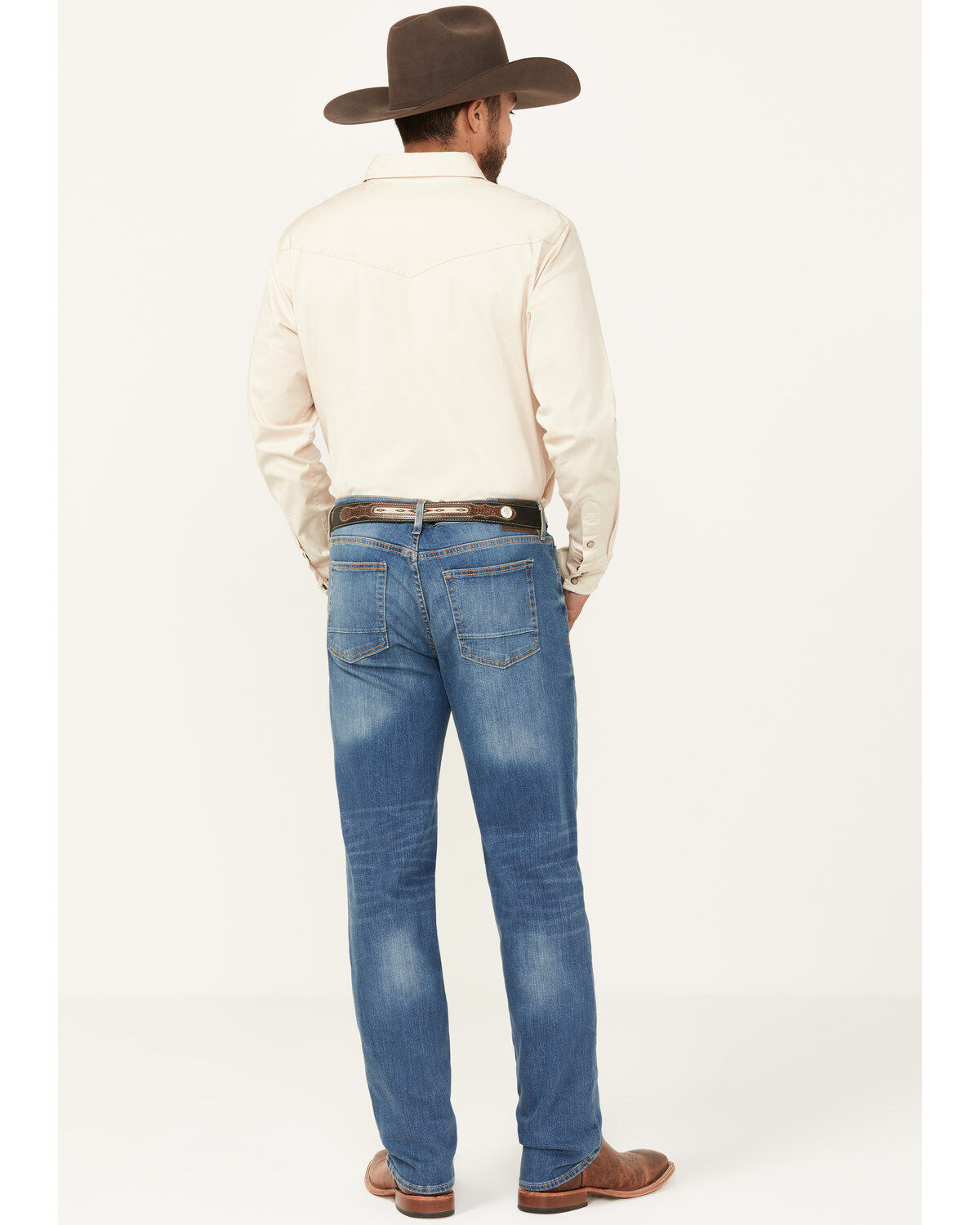 Image #3 - DEVIL-DOG Dungarees Men's Powells Medium Wash Slim Straight Stretch Jeans, Medium Wash, hi-res