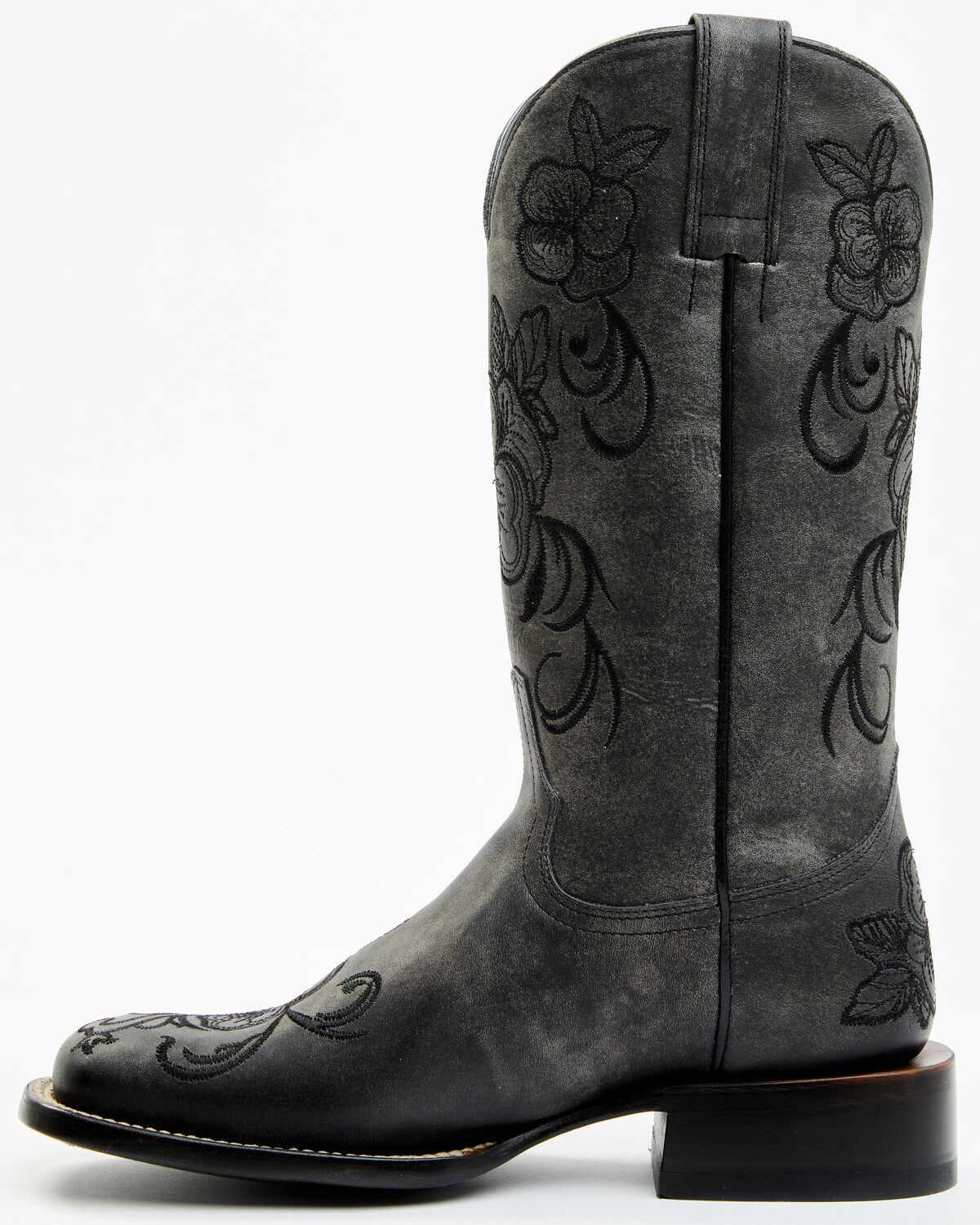Image #3 - Shyanne Women's Lasy Western Boots - Broad Square Toe, Black, hi-res
