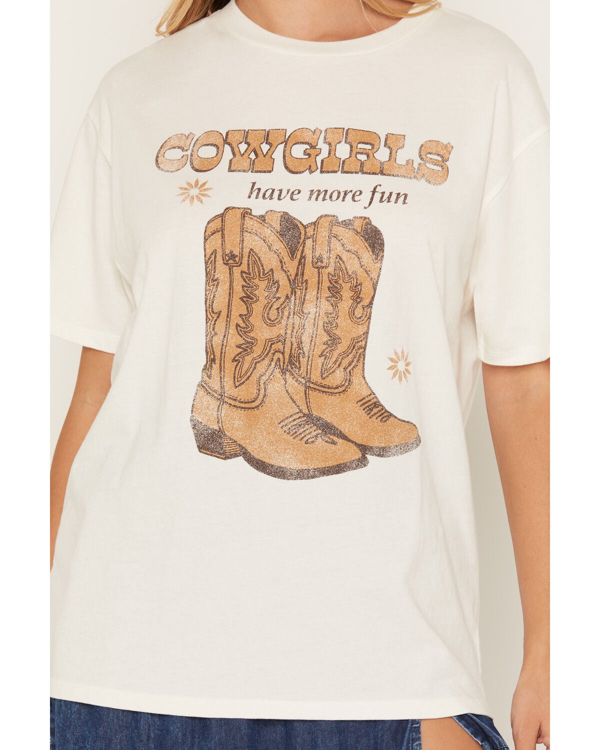Image #3 - White Crow Women's Cowgirls Short Sleeve Graphic T-Shirt, Ivory, hi-res