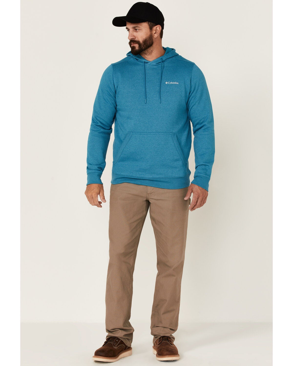 Image #2 - Columbia Men's Teal Basic Logo Graphic Hooded Sweatshirt , , hi-res