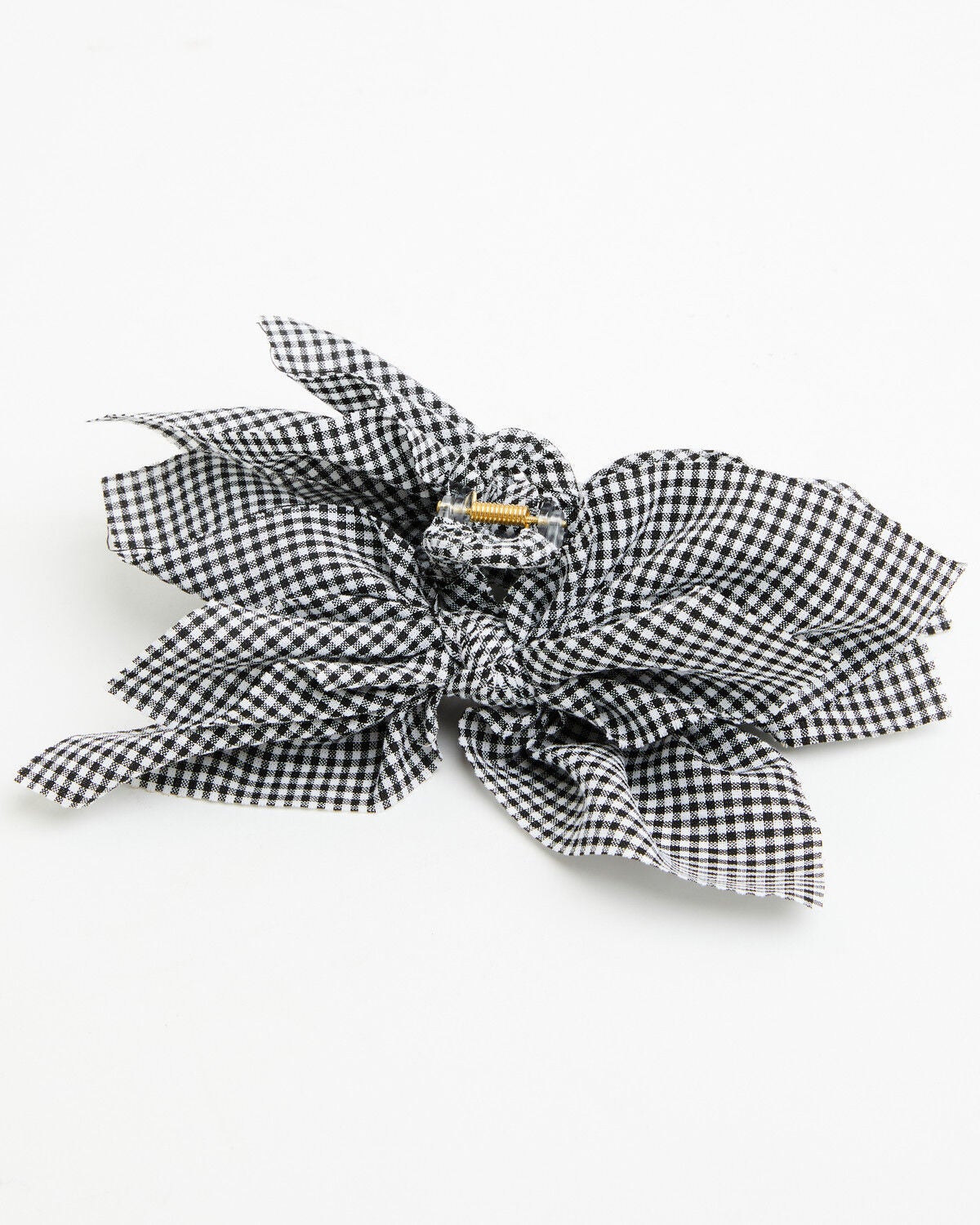 Image #2 - Shyanne Women's Gingham Fabric Claw Clip, Black, hi-res