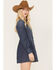 Image #2 - Shyanne Women's Medium Wash Long Sleeve Denim Shirt Dress, , hi-res