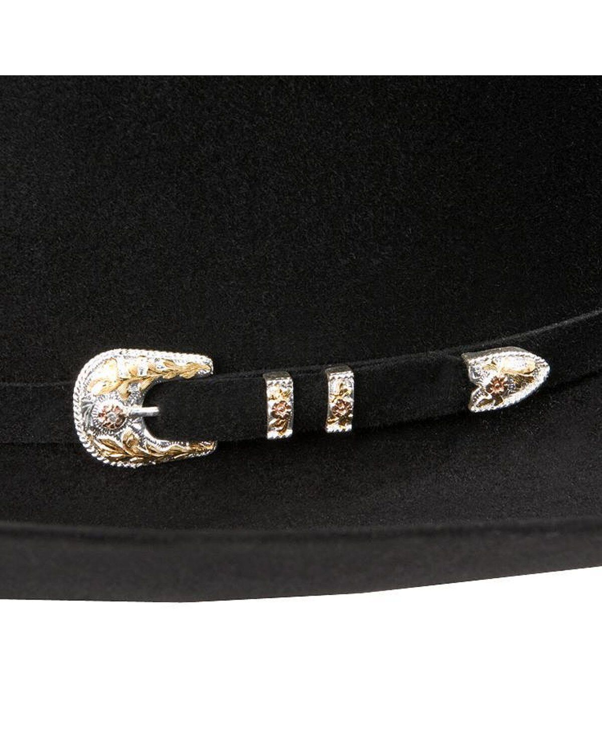 Image #2 - Larry Mahan Superior 500X Felt Cowboy Hat, Black, hi-res