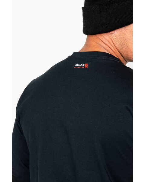 Image #5 - Ariat Men's FR Solid Logo Long Sleeve Work Pocket T-Shirt , , hi-res