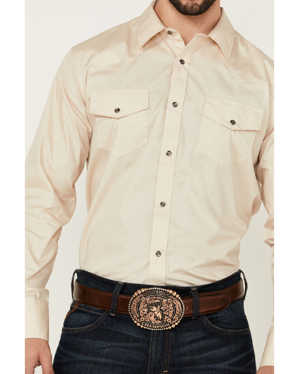 Product Name:  Gibson Men's Basic Solid Long Sleeve Pearl Snap Western Shirt