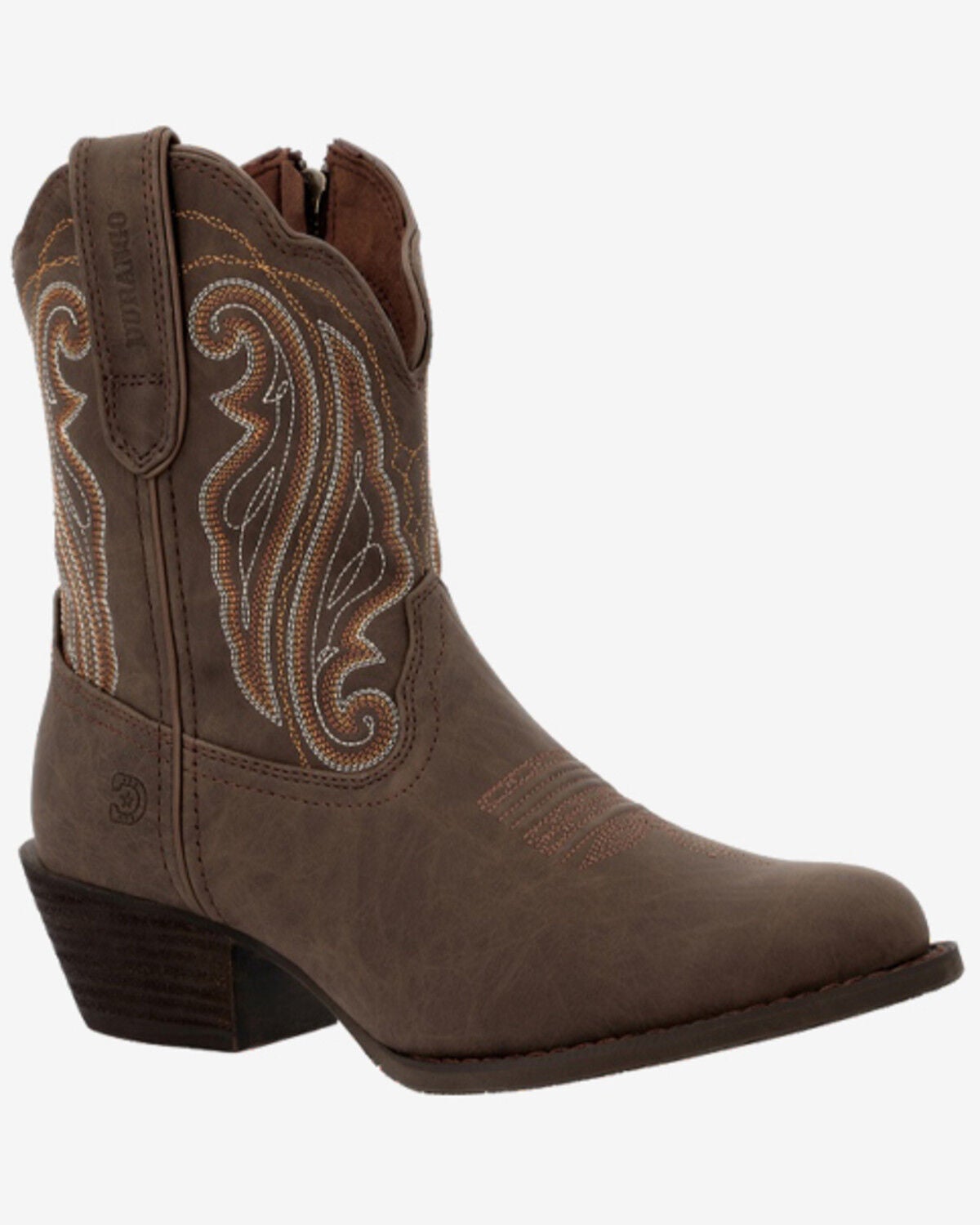 Durango Women's Crush Western Booties - Round Toe, Dark Brown, hi-res