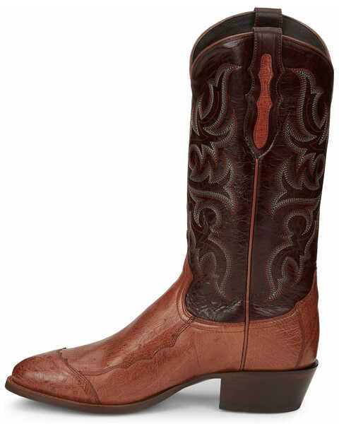 Tony Lama Men's Brown Ostrich Western Boots - Medium Toe, Brown, hi-res