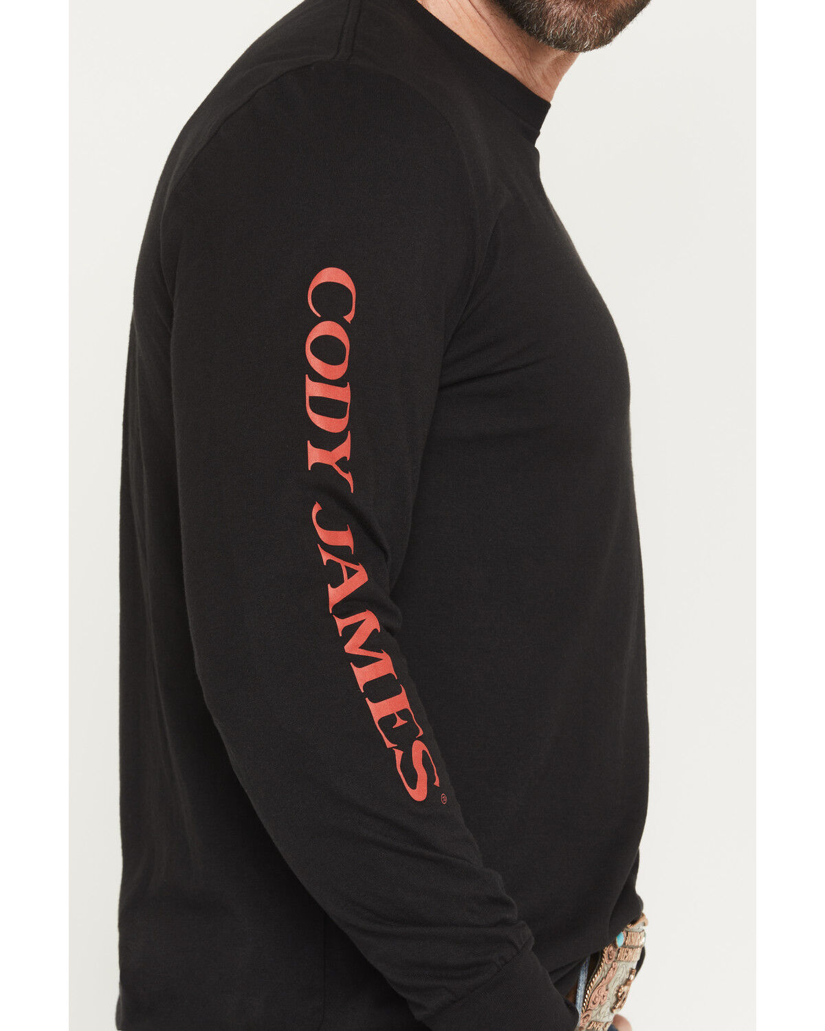 Image #3 - Cody James Men's Americana Logo Long Sleeve Graphic T-Shirt, Black, hi-res