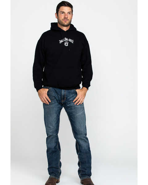 Jack Daniel's Men's Logo Hooded Sweatshirt , Black, hi-res
