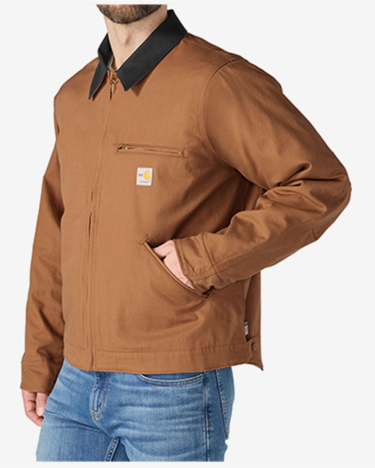 Image #2 - Carhartt Men's.FR Rigby Detroit Jacket, Brown, hi-res