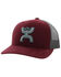 Hooey Men's Sterling Logo Embroidered Mesh Back Trucker Cap, Maroon, hi-res