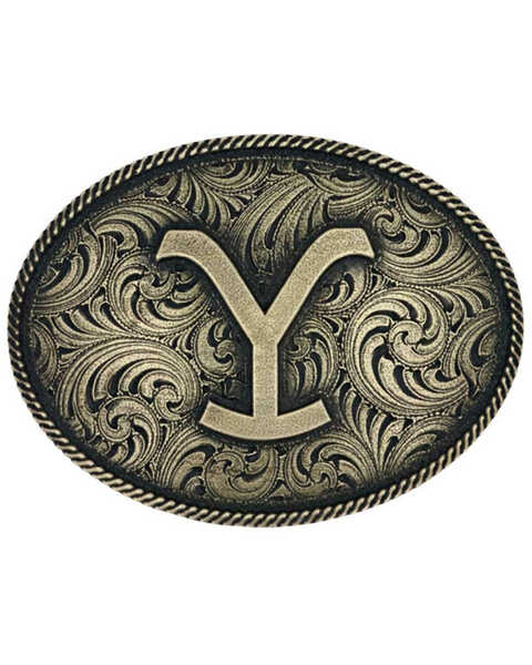 Image #1 - Montana Silversmiths Women's Yellowstone Floral Filigree Belt Buckle, Silver, hi-res