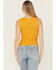 Image #4 - Shyanne Women's Pointelle Rib Knit Tank Top, Gold, hi-res
