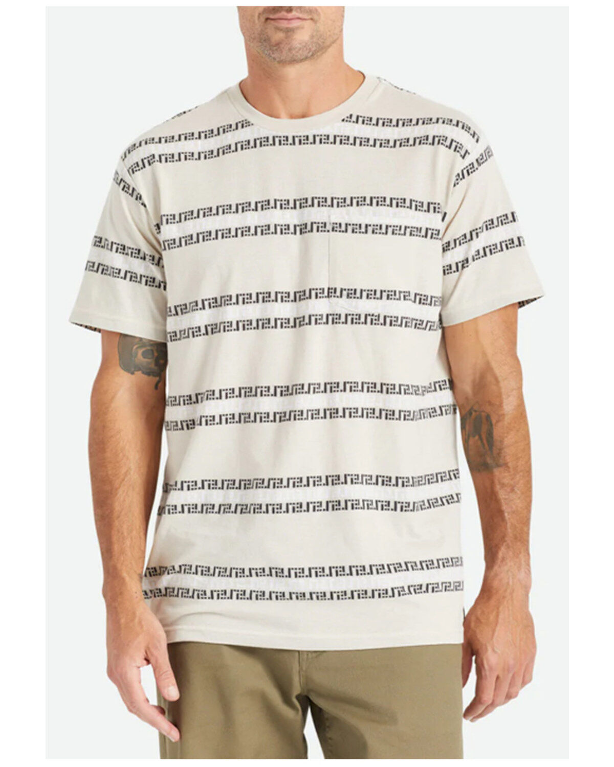 Image #1 - Brixton Men's Hilt Stripe Print Pocket Graphic T-Shirt, , hi-res