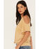White Crow Women's I'll Drink To That Cold Shoulder Tee, Dark Yellow, hi-res