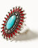 Image #2 - Idyllwind Women's Abbey Antique Concho Statement Ring, Red, hi-res