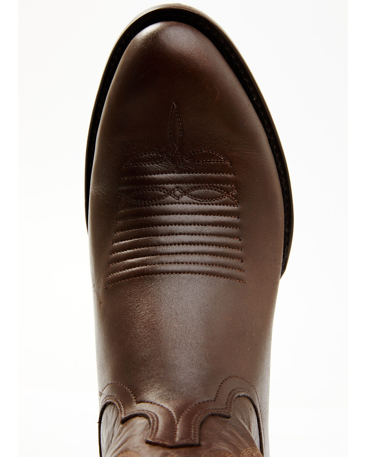 Image #6 - Lucchese Men's Espresso Smooth Western Boots - Round Toe, Dark Brown, hi-res