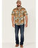 Brixton Men's Charter Camo Print Utility Button Down Western Shirt , Camouflage, hi-res