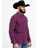 Levi's Men's Red Mondy Plaid Long Sleeve Western Flannel Shirt , Red, hi-res