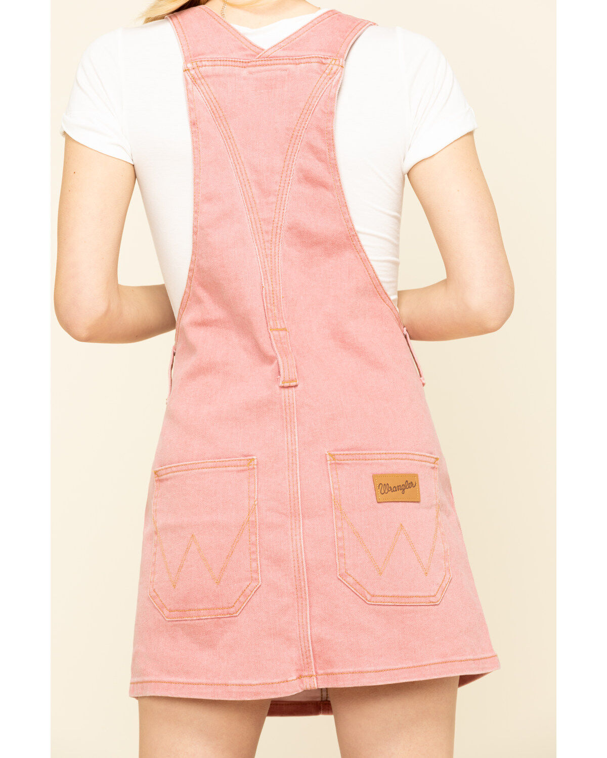 light pink overall dress