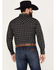 Image #4 - Ely Walker Men's Plaid Print Long Sleeve Pearl Snap Western Shirt, Black, hi-res
