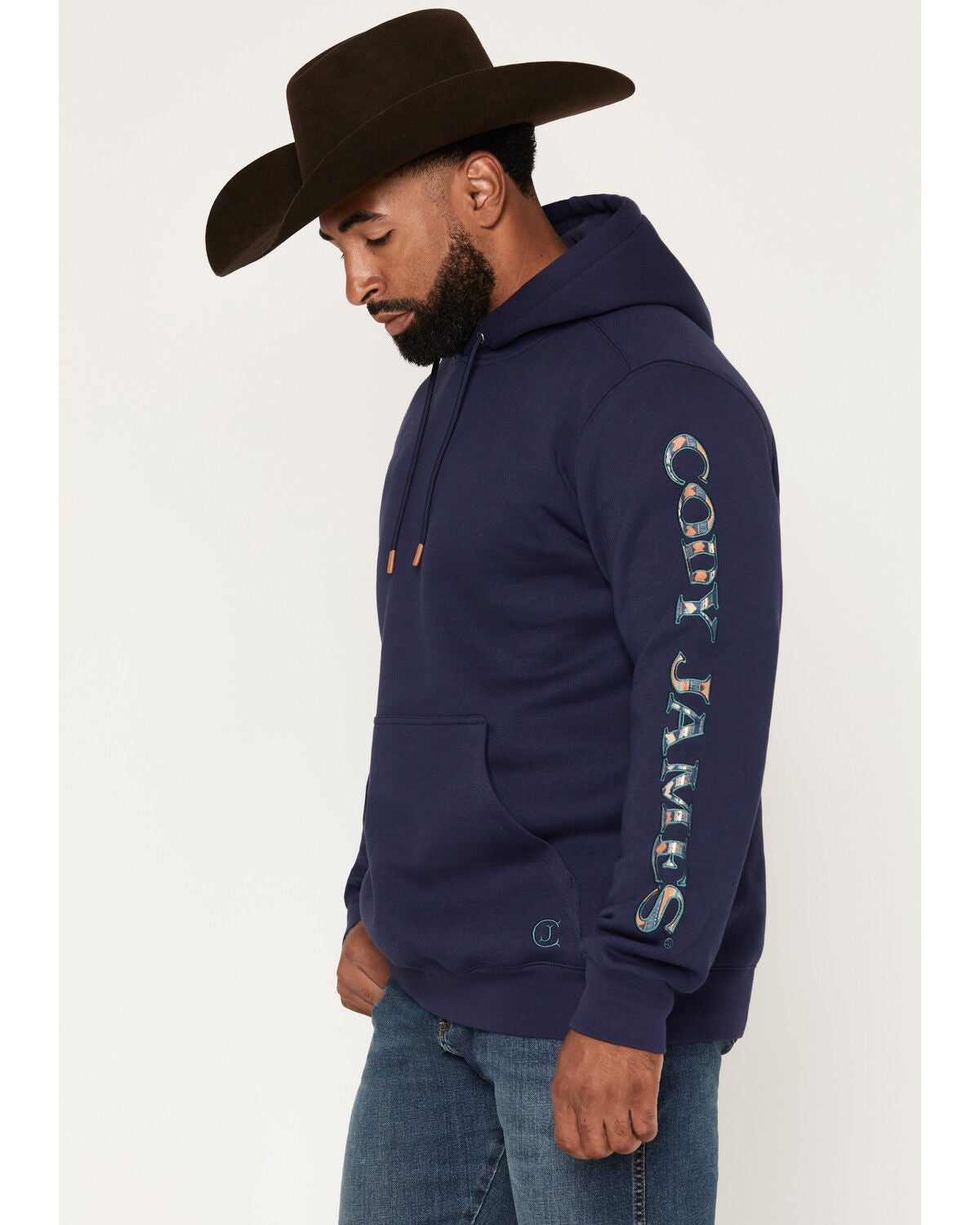 Image #1 - Cody James Men's Origin Logo Hooded Sweatshirt, Navy, hi-res
