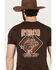 Image #4 - Rock & Roll Denim Men's Boot Barn Exclusive Bucking Bronco Short Sleeve Graphic T-Shirt, Chocolate, hi-res