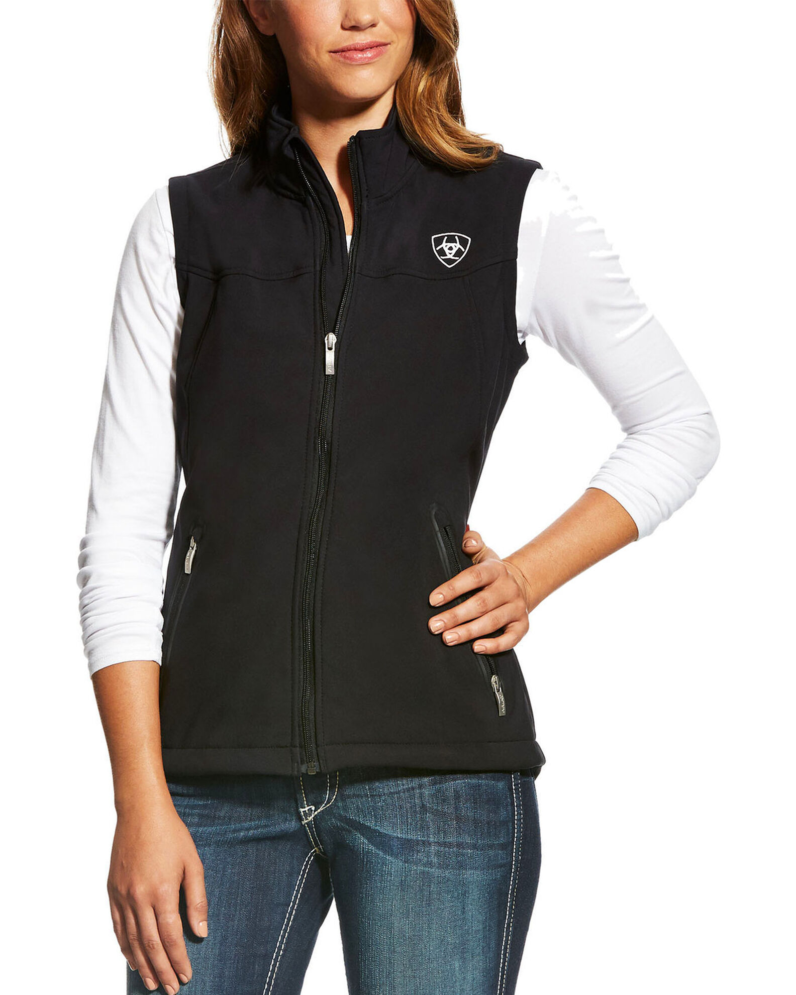 Black 2025 ariat vest