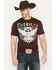 Image #1 - American Fighter Men's Lanton Short Sleeve Graphic T-Shirt, Burgundy, hi-res