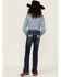 Image #3 - Shyanne Little Girls' Southwestern Dreamcatcher Pocket Bootcut Jeans, Blue, hi-res