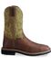 Image #2 - Justin Men's Stampede 11" Steel Toe Western Work Boots, Waxed Brn, hi-res