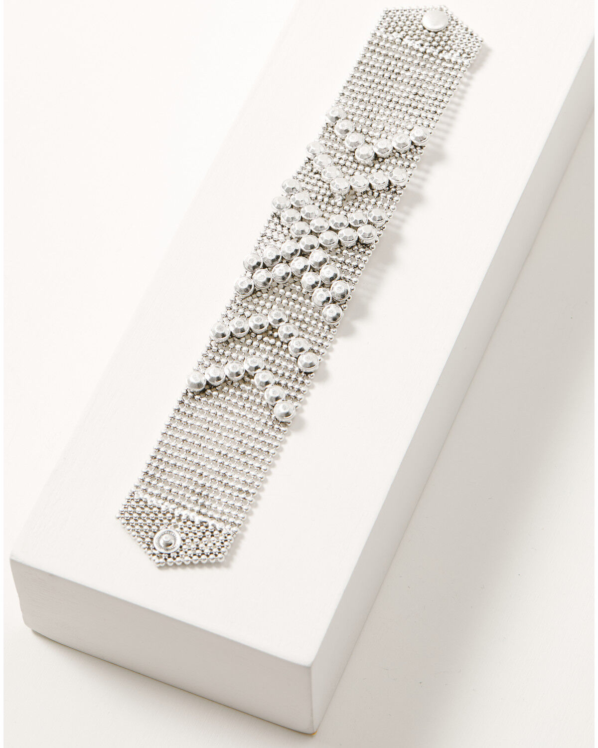 Image #2 - Lainey Wilson Women's Metal Meadows Beaded Snap Bracelet, Silver, hi-res