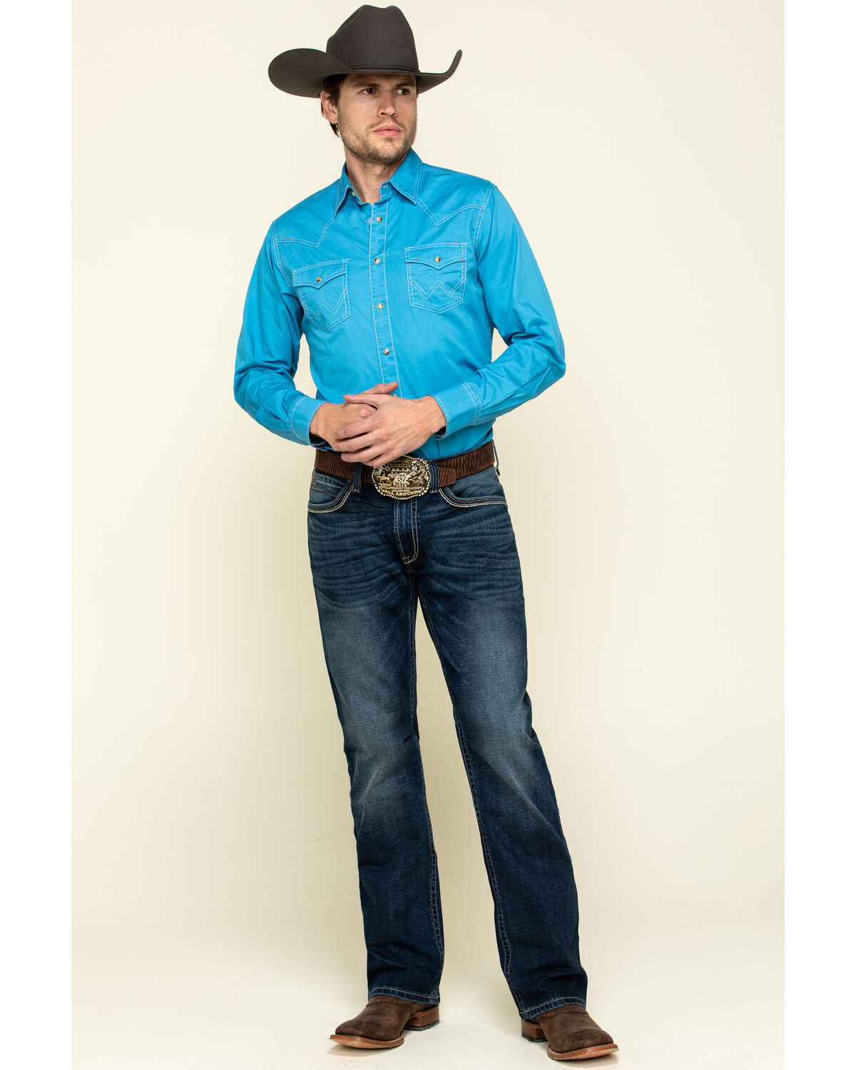 Image #6 - Wrangler Retro Men's Long Sleeve Western Shirt, , hi-res