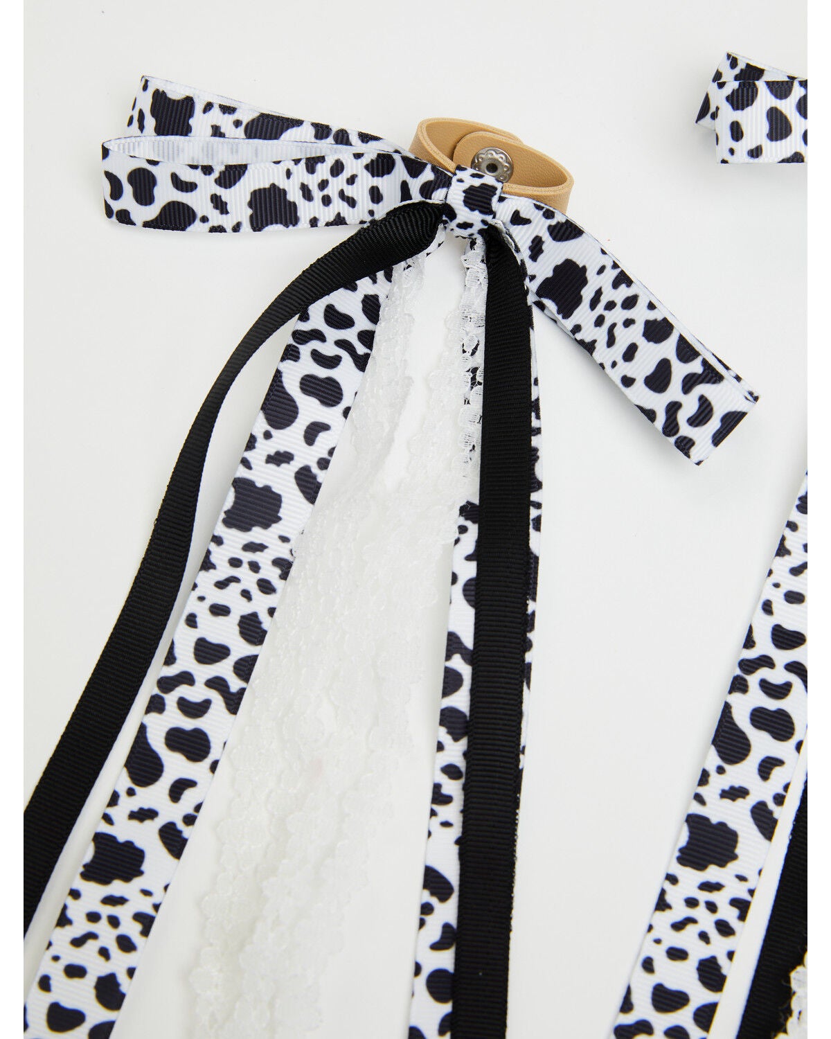 Image #3 - Shyanne Women's Cow Print Boot Bows - 2 Piece, Black/white, hi-res