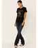 Janis Joplin Women's Live Concert Circle Graphic Short Sleeve Tee , Black, hi-res
