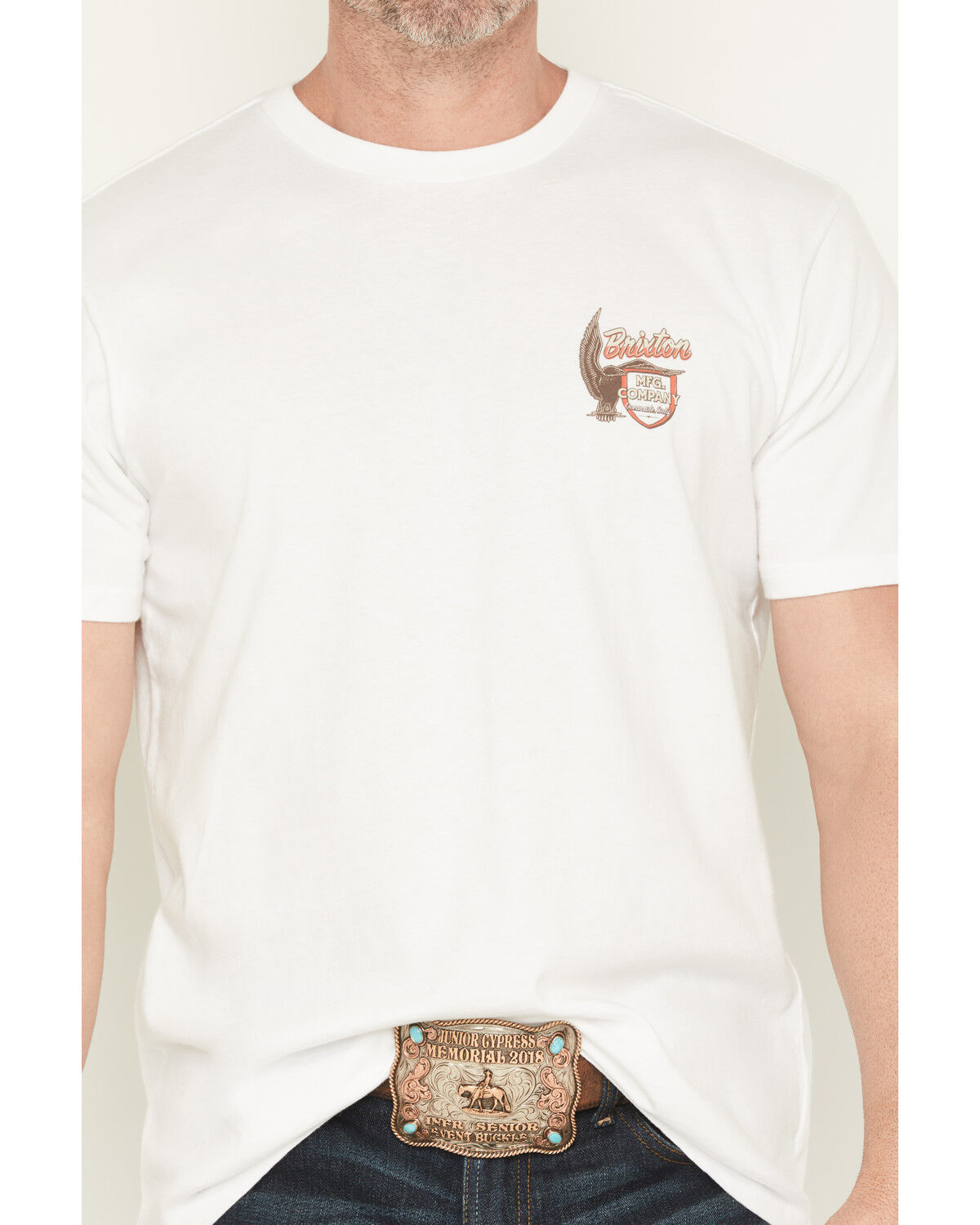 Image #3 - Brixton Men's Boot Barn Exclusive Highline Short Sleeve Graphic T-Shirt, White, hi-res