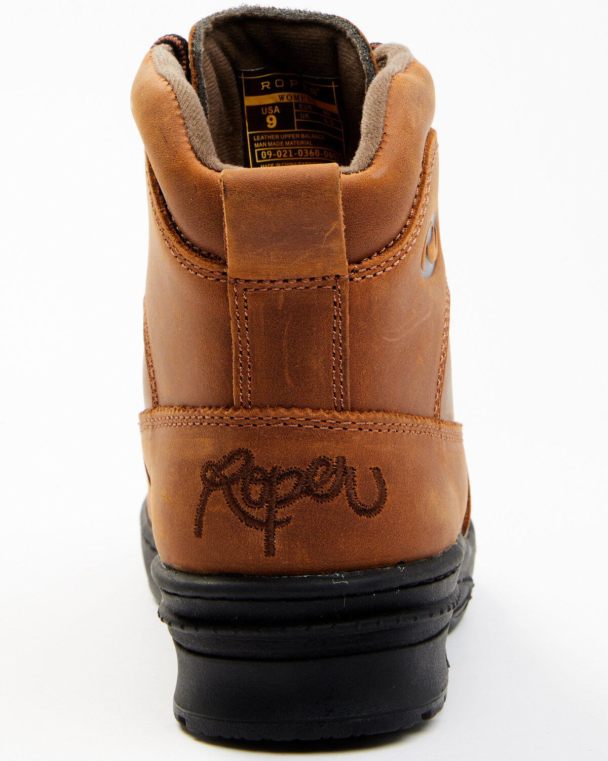 Image #6 - Roper Footwear Women's Crossrider Horseshoe 3/4" Heel Boots, Brown, hi-res