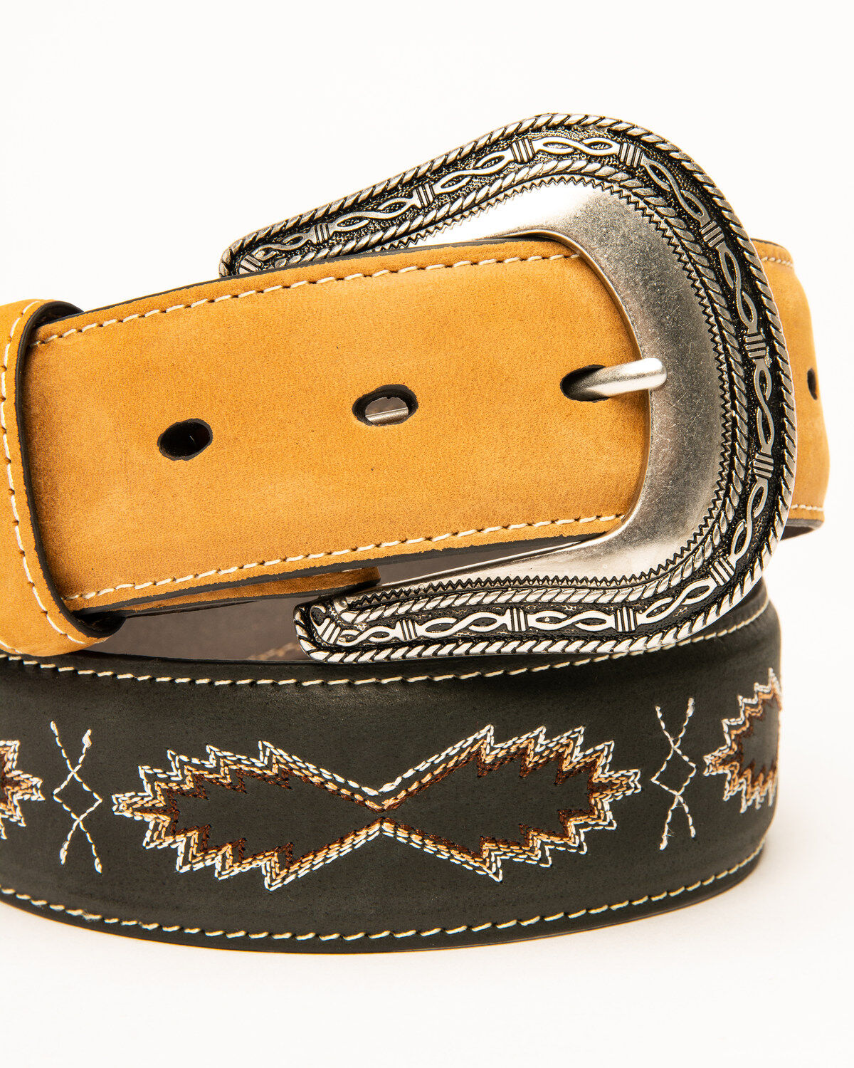 Image #2 - Moonshine Spirit Men's Multi Stitched Combo Western Belt , , hi-res