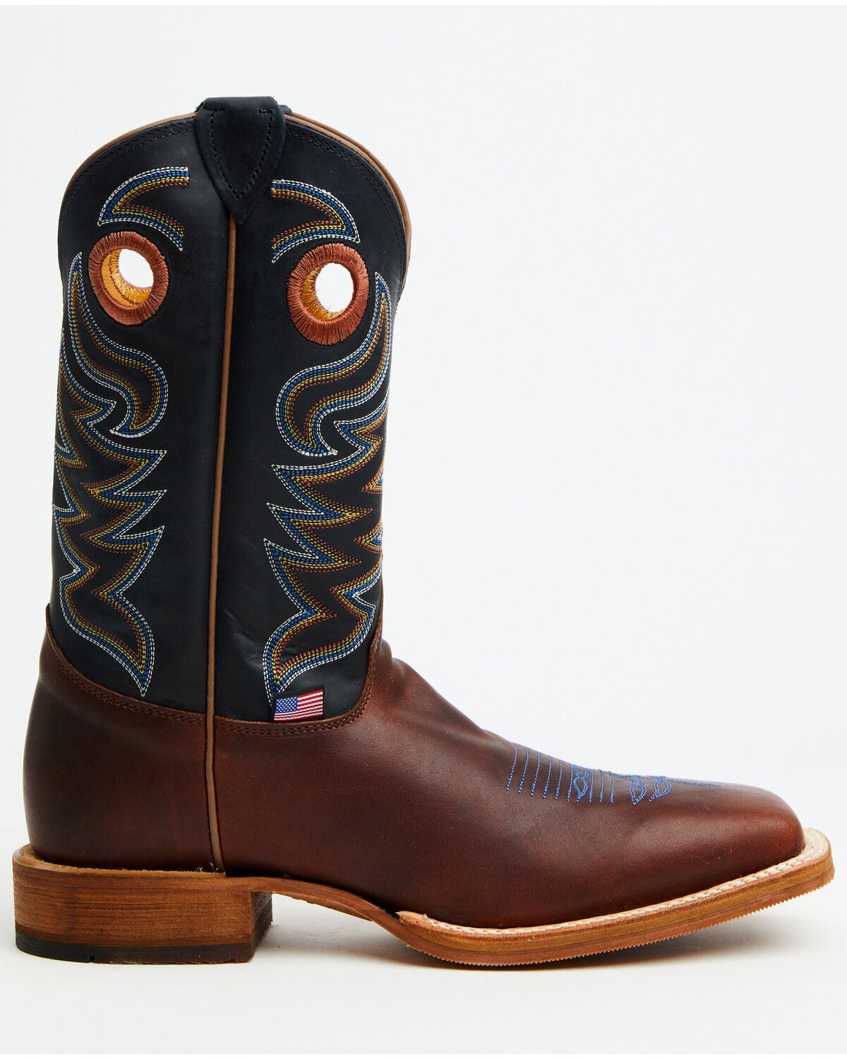 Image #2 - Justin Men's Boot Barn Exclusive Bent Rail Walsh Performance Western Boots - Broad Square Toe, Cognac, hi-res