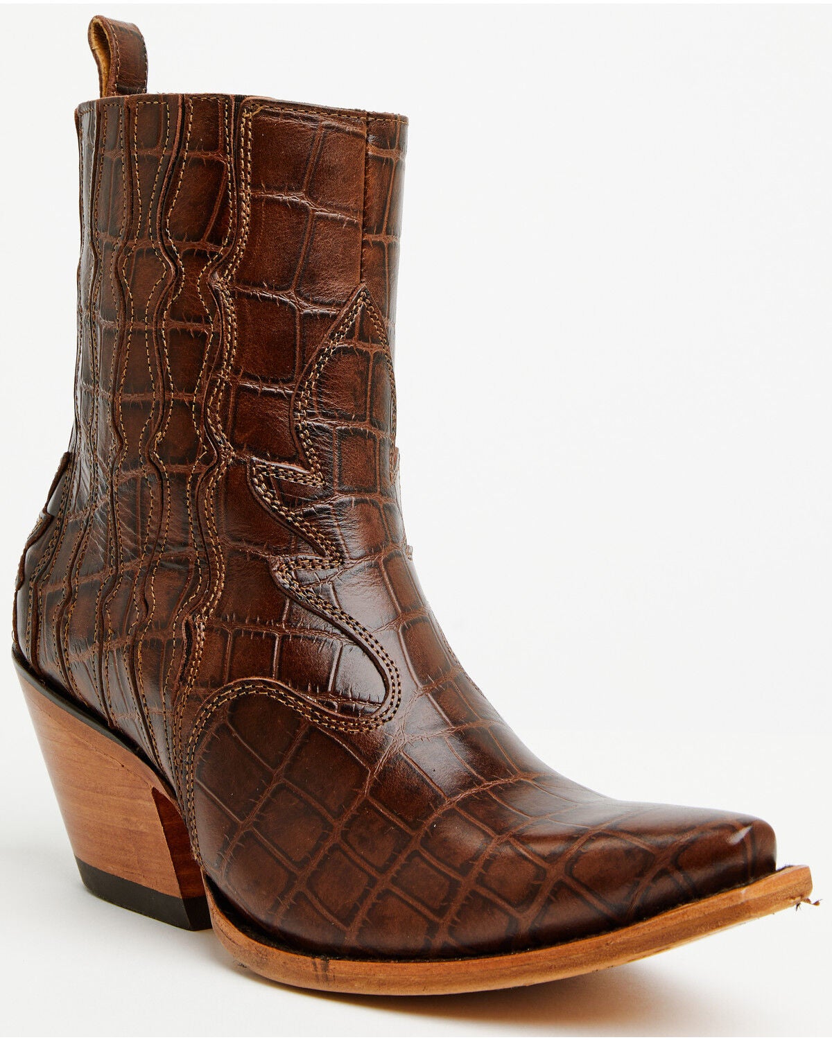 Ariat Women's Jade Western Booties - Snip Toe, Brown, hi-res