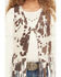 Image #3 - Shyanne Girls' Cora Cow Print Faux Suede Tie Vest, Brown, hi-res