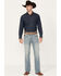 Image #1 - RANK 45® Men's Scoreline 4-Way Performance Stretch Slim Fit Bootcut Jeans, Blue, hi-res