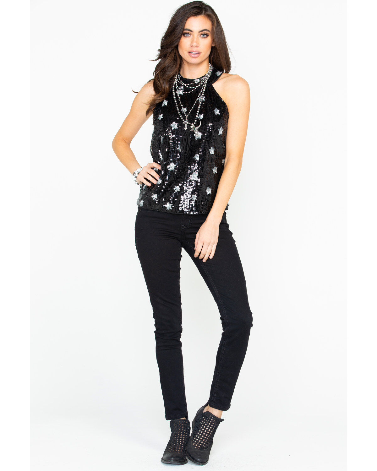 sequin halter top dance