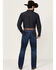Image #3 - Wrangler Retro Men's Troxler Dark Wash Relaxed Bootcut Stretch Denim Jeans - Tall, Dark Medium Wash, hi-res