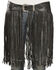 Image #5 - Kobler Leather Women's Hand-Tooled Fringe Belt, Black, hi-res