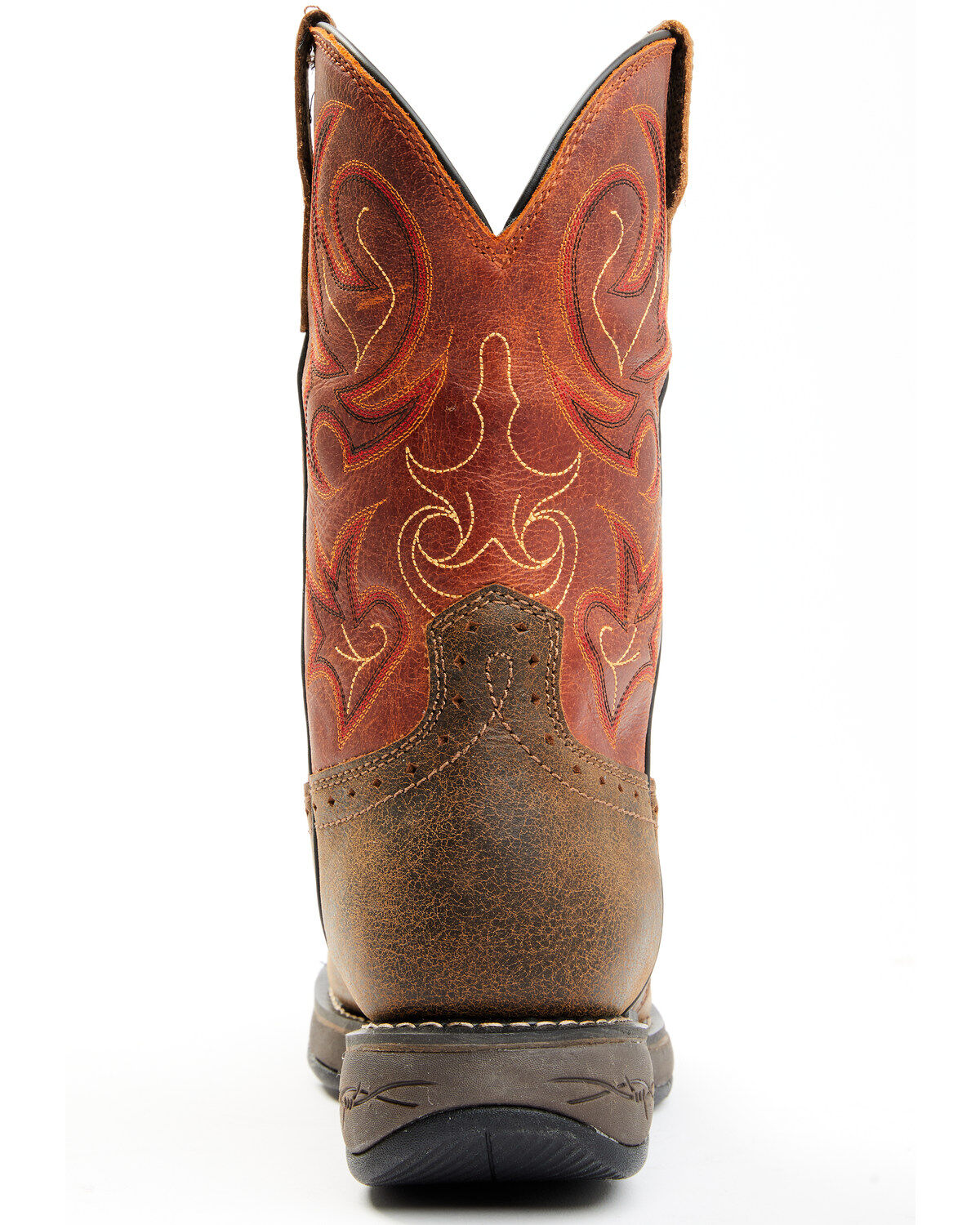 Image #5 - Cody James Men's Nano Lite Waterproof Western Work Boots - Composite Toe, Orange, hi-res